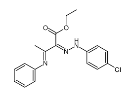 2-[(4-Chloro-phenyl)-hydrazono]-3-[(E)-phenylimino]-butyric acid ethyl ester Structure