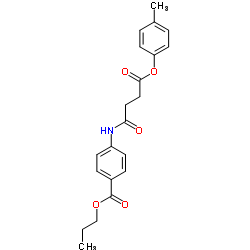 Propyl 4-{[4-(4-methylphenoxy)-4-oxobutanoyl]amino}benzoate结构式