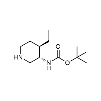 Tert-butyl ((3S,4R)-4-ethylpiperidin-3-yl)carbamate structure