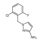 1-[(2-Chloro-6-fluoro-phenyl)methyl]pyrazol-3-amine Structure