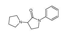 1-Phenyl-3-(1-pyrrolidinyl)pyrrolidin-2-one结构式