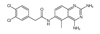 N-(2,4-diamino-5-methyl-quinazolin-6-yl)-2-(3,4-dichloro-phenyl)-acetamide Structure