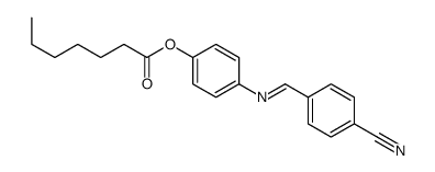 [4-[(4-cyanophenyl)methylideneamino]phenyl] heptanoate Structure