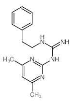 Guanidine, 1-(4,6-dimethyl-2-pyrimidinyl)-3-phenethyl- Structure