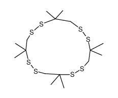 3,3,7,7,11,11,15,15-octamethyl-1,2,5,6,9,10,13,14-octathia-cyclohexadecane结构式