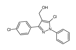 5-CHLORO-3-(4-CHLOROPHENYL)-1-PHENYL-1H-PYRAZOLE-4-METHANOL Structure