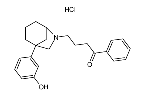 1-(3-hydroxyphenyl)-6-(3-benzoylpropyl)-6-azabicyclo[3,2,1]octane hydrochloride Structure