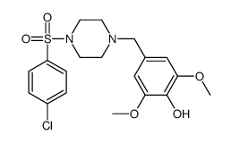 4-[[4-(4-chlorophenyl)sulfonylpiperazin-1-yl]methyl]-2,6-dimethoxyphenol Structure