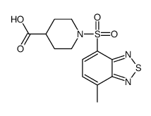 1-[(7-methyl-2,1,3-benzothiadiazol-4-yl)sulfonyl]piperidine-4-carboxylic acid Structure