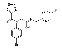 1,2,3-Thiadiazole-4-carboxamide,N-(4-bromophenyl)-N-[2-[[(4-fluorophenyl)methyl]amino]-2-oxoethyl]-(9CI)结构式