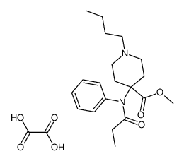 methyl 1-butyl-4-[N-(1-oxopropyl)-N-phenylamino]-4-piperidinecarboxylate ethanedioate Structure