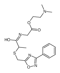 2-(dimethylamino)ethyl 2-[2-[(3-phenyl-1,2,4-oxadiazol-5-yl)methylsulfanyl]propanoylamino]acetate结构式