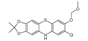 8-chloro-7-methoxymethoxy-2,2-dimethyl-10H-[1,3]dioxolo[4,5-b]phenothiazine结构式