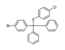 1-bromo-4-[(4-chlorophenyl)sulfanyl-diphenylmethyl]benzene结构式