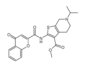 methyl 2-[(4-oxochromene-2-carbonyl)amino]-6-propan-2-yl-5,7-dihydro-4H-thieno[2,3-c]pyridine-3-carboxylate Structure