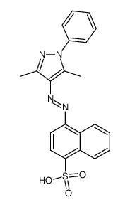 4-(3,5-dimethyl-1-phenyl-1H-pyrazol-4-ylazo)-naphthalene-1-sulfonic acid结构式