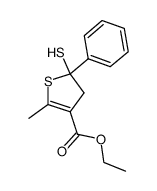 5-Mercapto-2-methyl-5-phenyl-4,5-dihydro-thiophene-3-carboxylic acid ethyl ester Structure