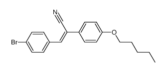 (Z)-3-(4-Bromo-phenyl)-2-(4-pentyloxy-phenyl)-acrylonitrile结构式