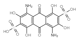 4,8-diamino-1,3,5,7-tetrahydroxy-9,10-dioxo-9,10-dihydroanthracene-2,6-disulfonic acid structure