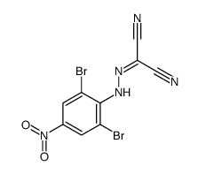 2-[(2,6-dibromo-4-nitrophenyl)hydrazinylidene]propanedinitrile结构式