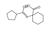 1-(cyclopentanecarbonylamino)cyclohexane-1-carboxylic acid结构式