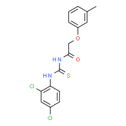 N-{[(2,4-dichlorophenyl)amino]carbonothioyl}-2-(3-methylphenoxy)acetamide Structure