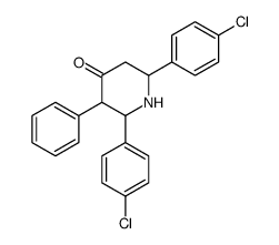 2,6-bis(4-chlorophenyl)-3-phenylpiperidin-4-one结构式