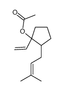 2-(3-methyl-2-butenyl)-1-vinylcyclopentyl acetate结构式