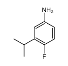 Benzenamine, 4-fluoro-3-(1-methylethyl)- (9CI) Structure