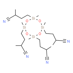 alpha,alpha',alpha'',alpha''',2,4,6,8-octamethylcyclotetrasiloxane-2,4,6,8-tetrabutyronitrile Structure