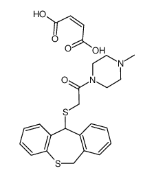 1-(((6,11-Dihydrodibenzo(b,e)thiepin-11-yl)thio)acetyl)-4-methylpipera zine maleate Structure