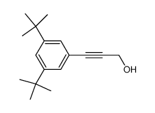 3-(3,5-di-tert-butylphenyl)prop-2-yn-1-ol结构式