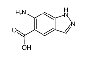 6-Amino-1H-indazol-5-carbonsaeure结构式