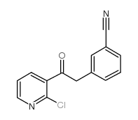 2-CHLORO-3-[2-(3-CYANOPHENYL)-1-OXOETHYL]PYRIDINE structure