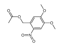 acetic acid 4,5-dimethoxy-2-nitrobenzyl ester Structure