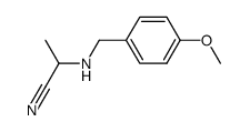 Propanenitrile, 2-[[(4-methoxyphenyl)methyl]amino]- (9CI) structure