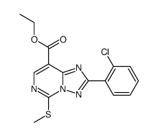 Ethyl 2-(o-Chlorophenyl)-5-(methylthio)[1,2,4]triazolo[1,5-c]pyrimidine-8-carboxylate Structure