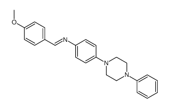 1-(4-methoxyphenyl)-N-[4-(4-phenylpiperazin-1-yl)phenyl]methanimine Structure