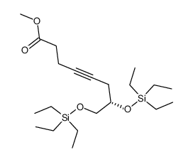 methyl (S)-7,8-bis((triethylsilyl)oxy)oct-4-ynoate结构式