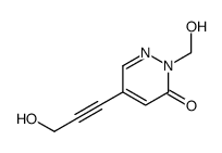 2-(hydroxymethyl)-5-(3-hydroxyprop-1-ynyl)pyridazin-3-one Structure