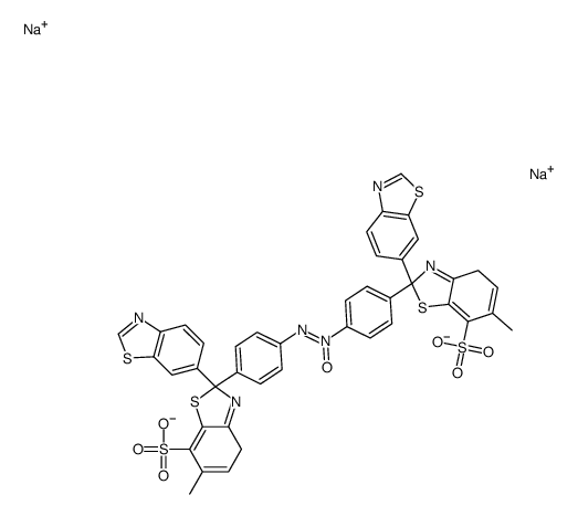 disodium 2',2'''-(azoxydi-4,1-phenylene)bis[6-methyl[2,6'-bibenzothiazole]-7-sulphonate] Structure