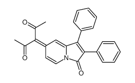 3-(3-oxo-1,2-diphenylindolizin-7-ylidene)pentane-2,4-dione Structure