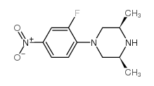 1-(2-fluoro-4-nitrophenyl)-3,5-dimethylpiperazine Structure