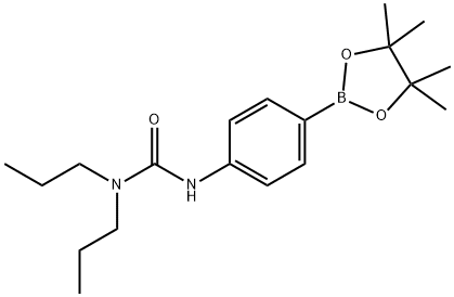 1,1-二丙基-3-(4-(4,4,5,5-四甲基-1,3,2-二氧硼杂环戊烷-2-基)苯基)脲结构式