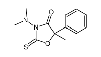 3-(dimethylamino)-5-methyl-5-phenyl-2-sulfanylidene-1,3-oxazolidin-4-one结构式