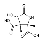 1-hydroxytetrahydro-4,5-dimethyl-2-oxoimidazole-4,5-dicarboxylic acid Structure