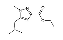 ethyl 5-isobutyl-1-methyl-1H-pyrazole-3-carboxylate结构式