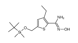 5-({[tert-butyl(dimethyl)silyl]oxy}methyl)-3-ethyl-N'-hydroxythiophene-2-carboximidamide Structure