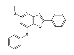 5-methylsulfanyl-2-phenyl-7-phenylsulfanyl-[1,3]oxazolo[4,5-d]pyrimidine Structure