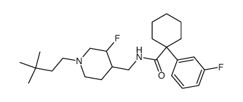 N-{[1-(3,3-dimethylbutyl)-3-fluoropiperidin-4-yl]methyl}-1-(3-fluorophenyl)cyclohexanecarboxamide Structure